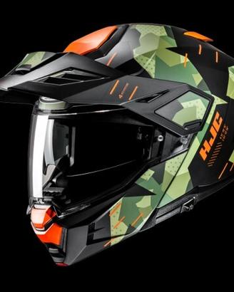 Casco Modulare HJC I80 ROKI verde arancione nero