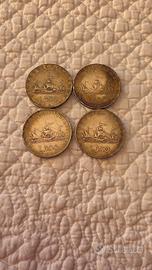 lotto 4 monete 500 Lire Caravelle in ARGENTO
