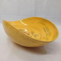 Vaso centrotavola in vetro di Murano Yalos giallo