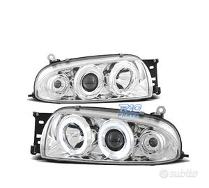 FARI FORD FIESTA MK4 95-99 OCCHI ANGELICI CROMATI