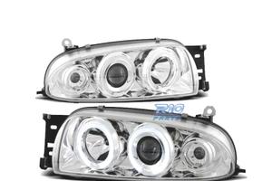 FARI FORD FIESTA MK4 95-99 OCCHI ANGELICI CROMATI