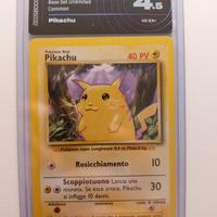 Carta pokemon Pikachu set base 58/102 gradata