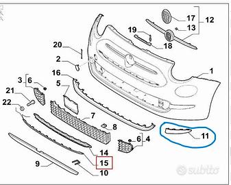 MODANATURA DESTRA E SINISTRA CROMATA
