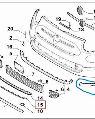 MODANATURA DESTRA E SINISTRA CROMATA