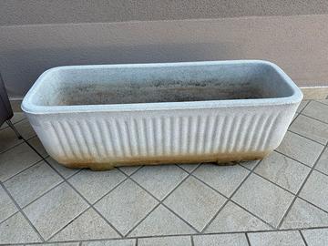 2 fioriere rigate granito