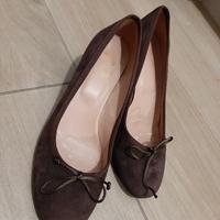 Ballerine in pelle marrone