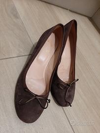 Ballerine in pelle marrone