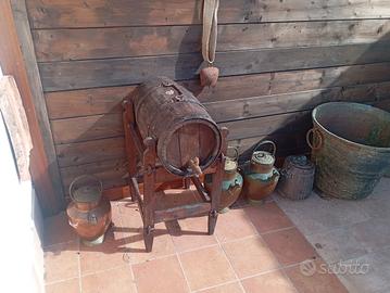 pentolame in rame botte in legno 