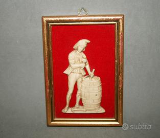 Quadro vintage anni '70 con bassorilievo