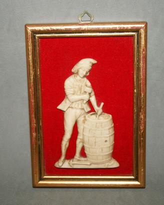 Quadro vintage anni '70 con bassorilievo
