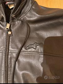 Giacca in pelle traforata alpinestars