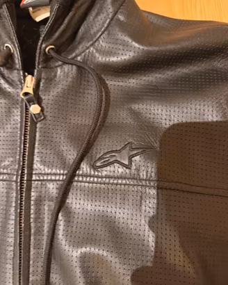 Giacca in pelle traforata alpinestars