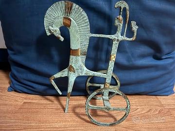Carro Greco in bronzo Dea Altea