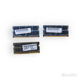 Lotto 3 Banchi RAM SODIMM DDR3 2GB (Totale 6GB) 