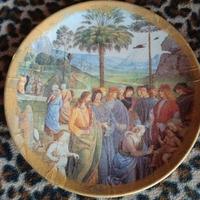 piatto in dipinto fiorentino d epoca