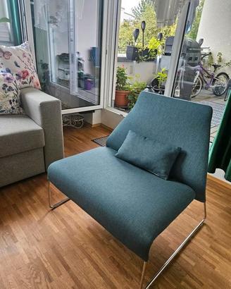 B&B ITALIA   POLTRONA LAZY 05 in Tessuto Cobalto
