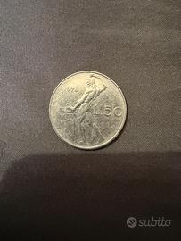 Moneta 50 lire 1974