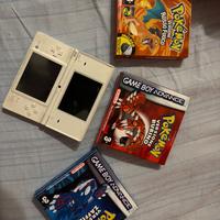 Nintendo Ds +Pokemon Rosso Fuoco , Zaffiro,Rubino