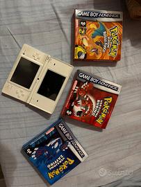 Nintendo Ds +Pokemon Rosso Fuoco , Zaffiro,Rubino