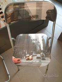 sedia pieghevole imbottita 