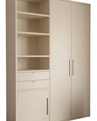 Armadio guardaroba con libreria e cassetti