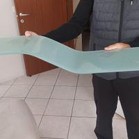 Mensola di Design in vetro Curvato satinato