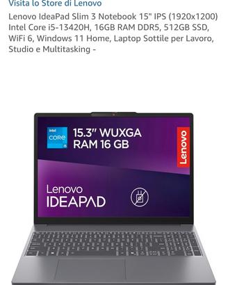 Lenovo IdeaPad Slim 3 (NUOVO SIGILLATO) Fattura