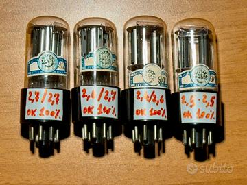 RARO quartetto valvole MATCHED 6SL7 GT NOS FIVRE