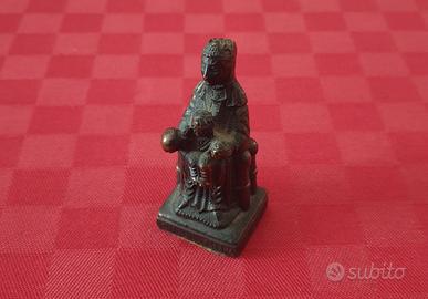 Statuetta Madonna Nera Vergine Montserrat Vintage