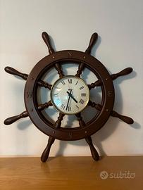 Orologio timone in legno