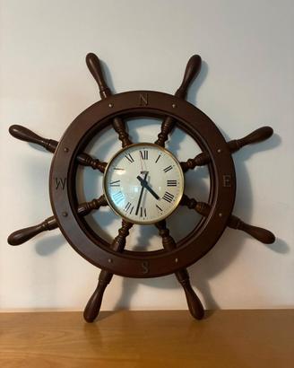 Orologio timone in legno