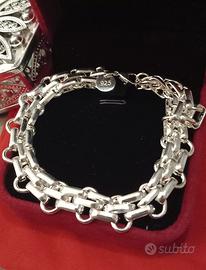 Bracciale Unisex "Binario" PLACCATO ARGENTO925 