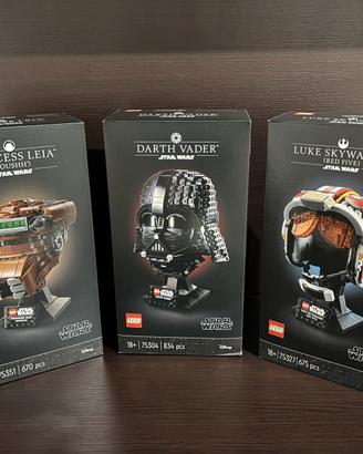 Lego Helmet Star Wars Darth Vader Luke e Leia