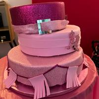 Torta in gomma eva Barbie cowboy