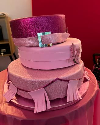 Torta in gomma eva Barbie cowboy