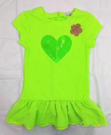 OVERKIDS Abito Bambina Cuore 6 Anni - Originale