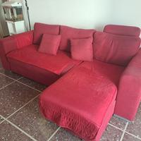 divano angolare con penisola reversibile  e conten