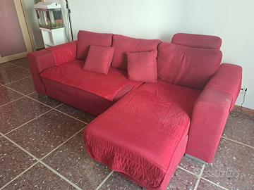 divano angolare con penisola reversibile  e conten