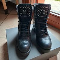 Stivaletti stringati neri donna  36 NeroGiardini 