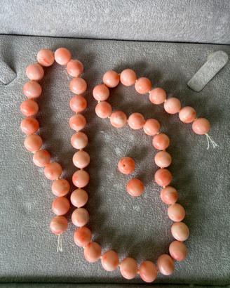 Perle corallo rosa vintage