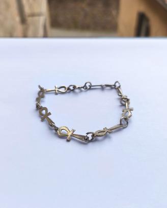 bracciale argento 925 croce chiave vita ankh