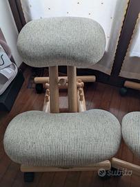 Cinius Sedia Ergonomica Naturale. Telaio in legno