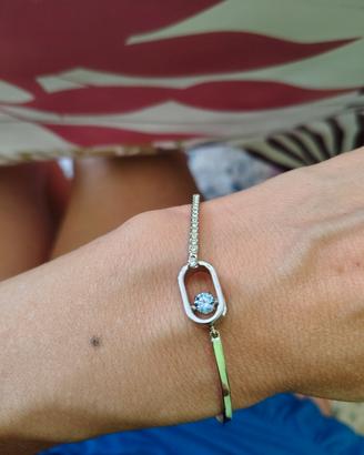 Bracciale Swarovski con cristallo azzurro 