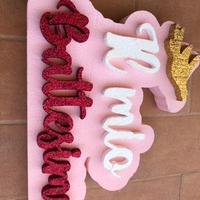 Decoraizone polistirolo battesimo bimba