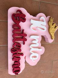 Decoraizone polistirolo battesimo bimba