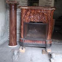 Caminetto Franklin in maiolica