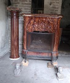 Caminetto Franklin in maiolica