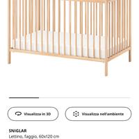 Culla materasso e set lenzuoli angolo