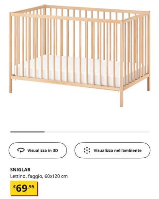 Culla materasso e set lenzuoli angolo