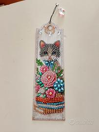 Segnalibro gatto grigio diamond painting 3€ 